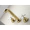 Kingston Brass KS4122PX Metropolitan 2-Handle Wall Mount Bathroom Faucet, Brass KS4122PX - alternate 5